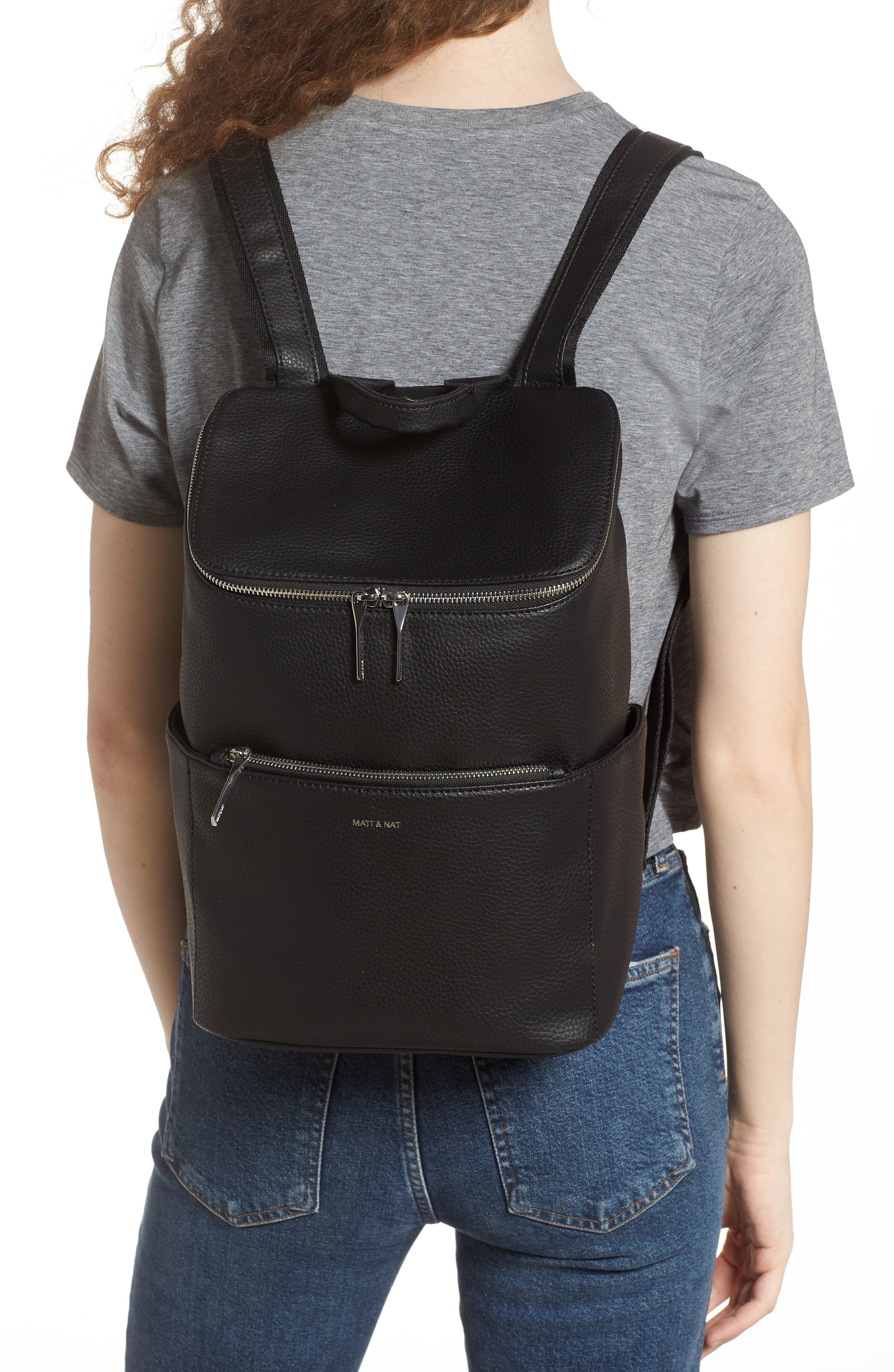 Matt & Nat 'Brave' Faux Leather Backpack, Alternate, color, 