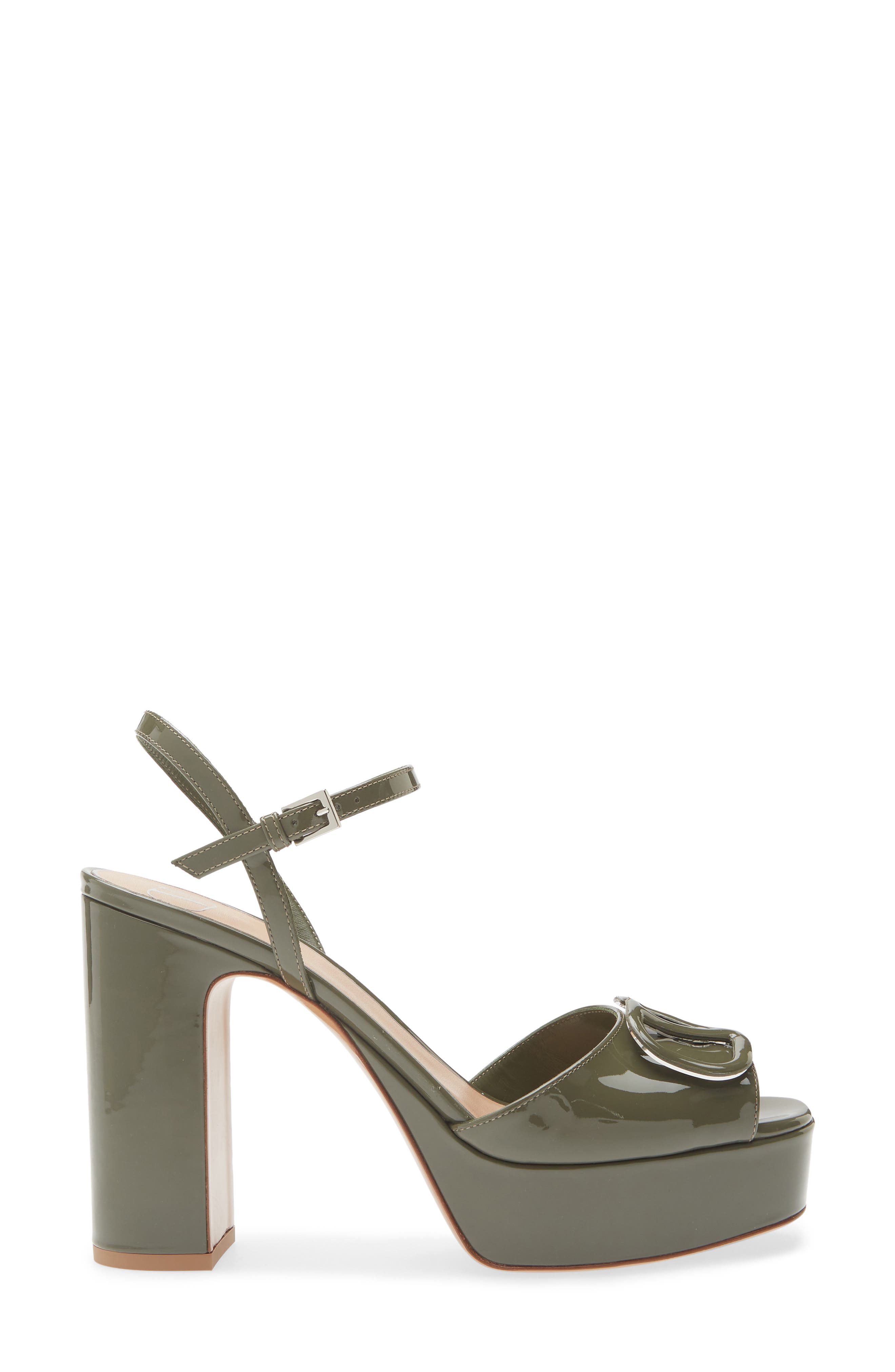 VLOGO Signature Platform Sandal, Alternate, color, MILITARY GREEN