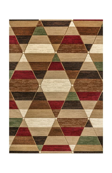 Kehoe Retro Diamonds Geometric Area Rug
