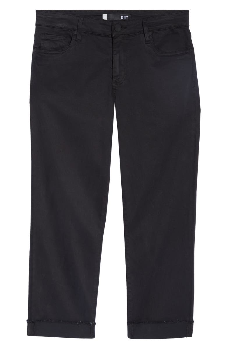 KUT from the Kloth Amy Fray Hem Crop Skinny Jeans, Alternate, color, Black