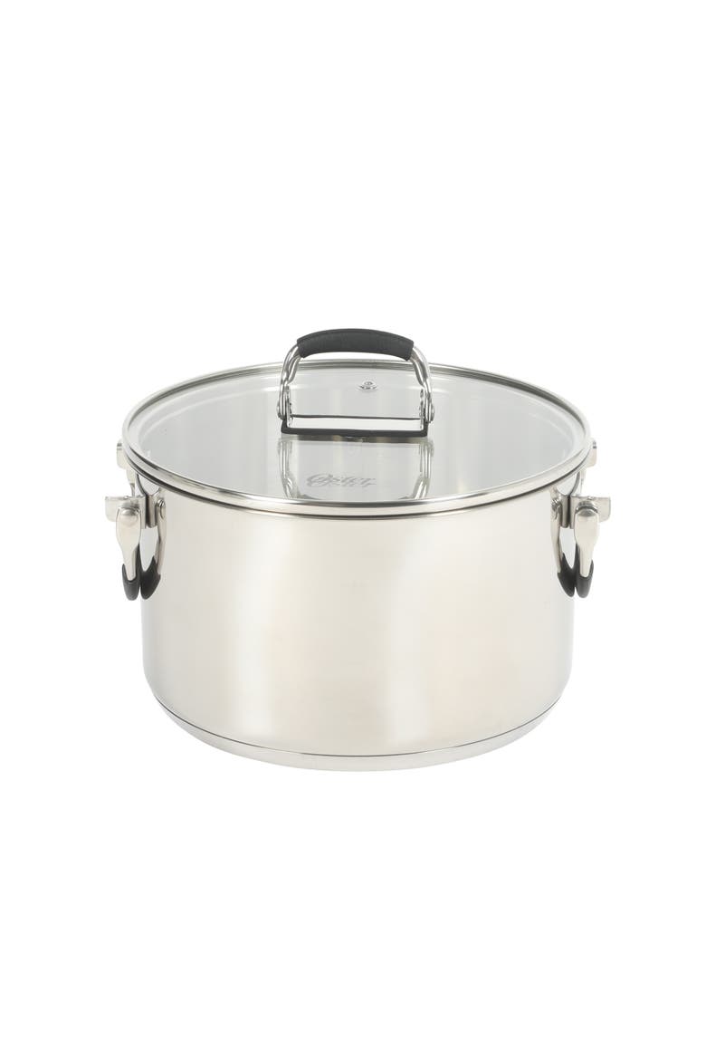 Platinum Silverbolt 6-Piece Stackable Stainless Steel Dutch Oven Set, Alternate, color, Silver