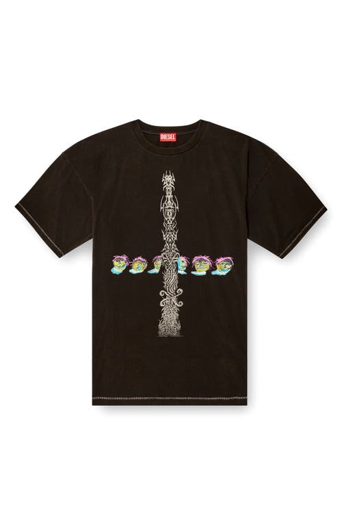 Diesel ® Relaxed Fit Cotton Graphic T-shirt