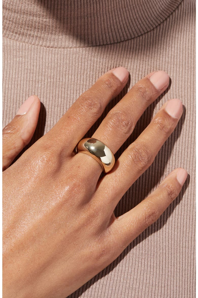 Noa Domed Band Ring, Alternate, color, GOLD