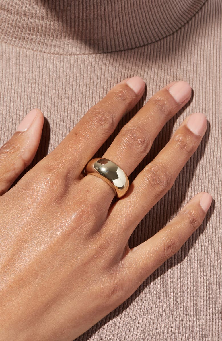 Ana Luisa Noa Domed Band Ring, Alternate, color, Gold