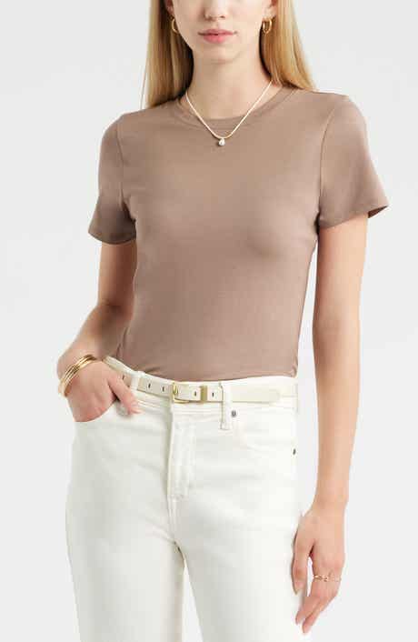 Pima Cotton Blend Crewneck T-Shirt