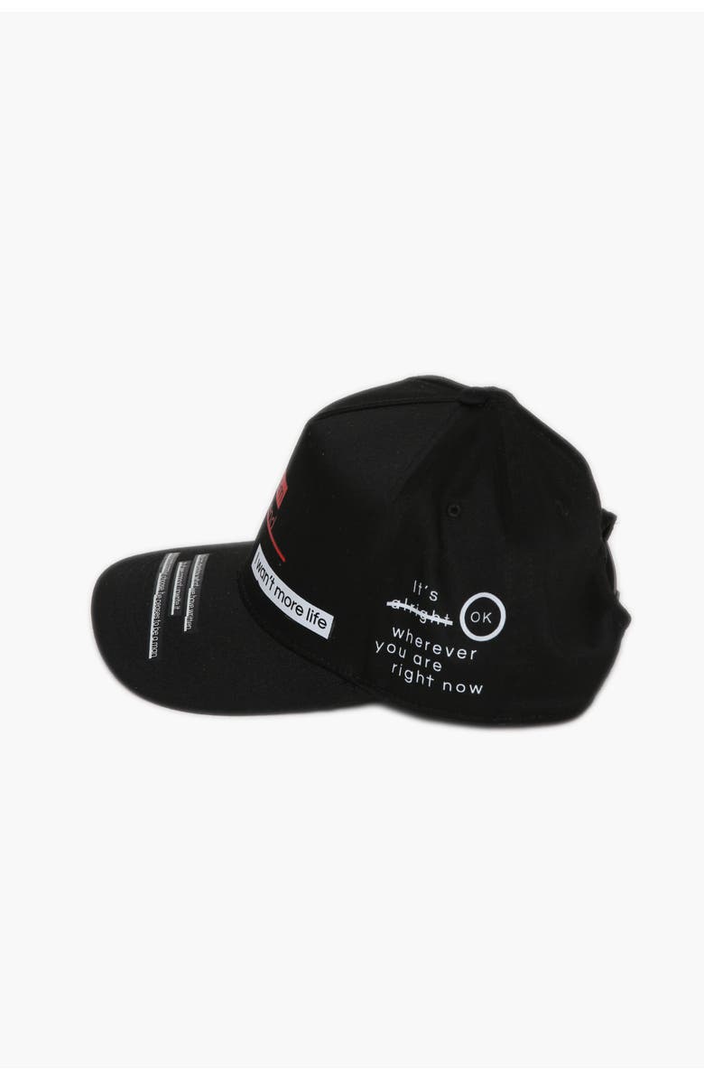 THE CELECT Sayings Mid Rise Printed Cap, Alternate, color, Black