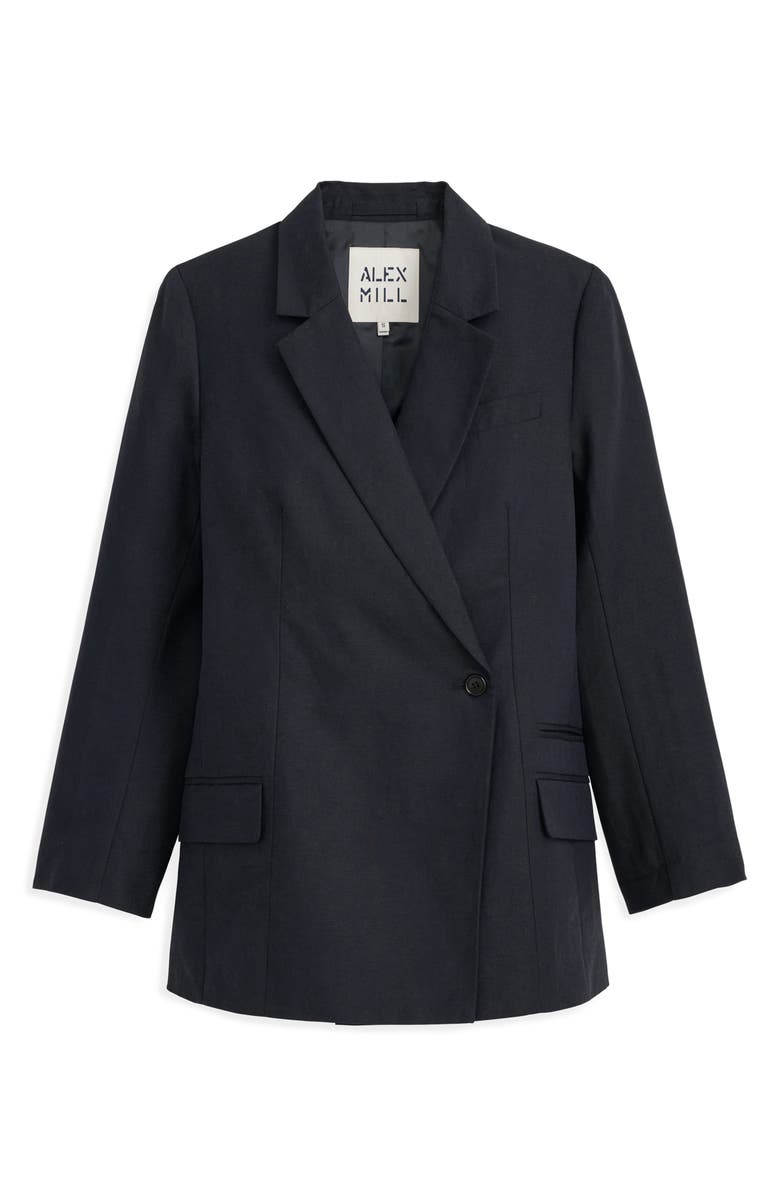 Alex Mill Soho Linen & Cotton Blazer, Main, color, Black
