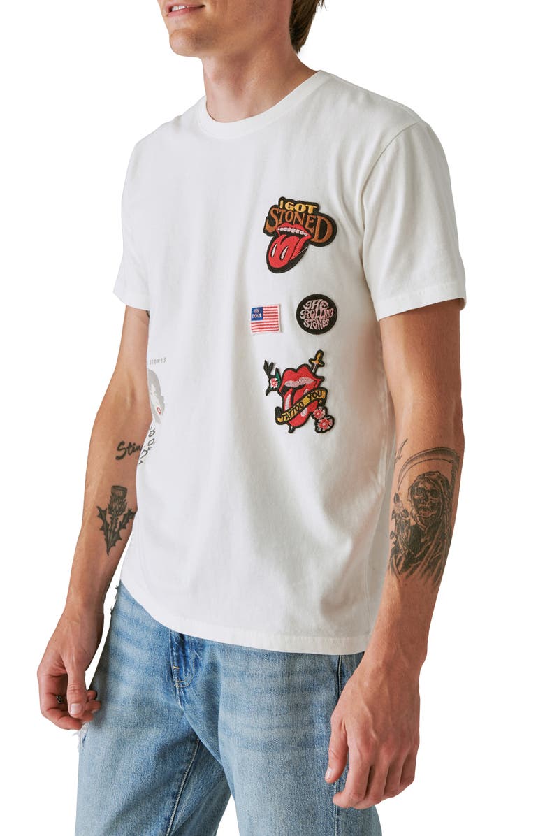 Lucky Brand Rolling Stones Patch T-Shirt, Alternate, color,