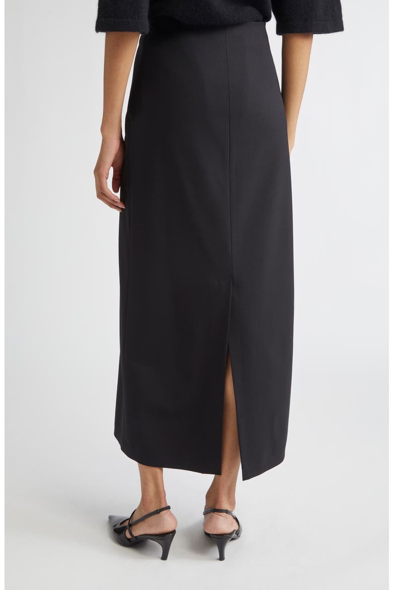 Samos Stretch Wool Grain de Poudre Pencil Skirt, Alternate, color, BLACK