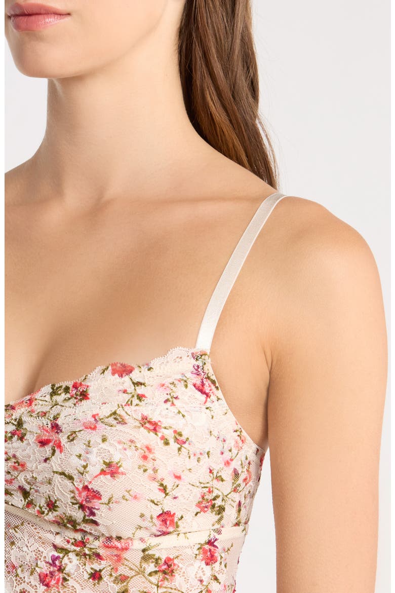 Floral Lace Longline Bralette, Alternate, color, FIELD FLORAL