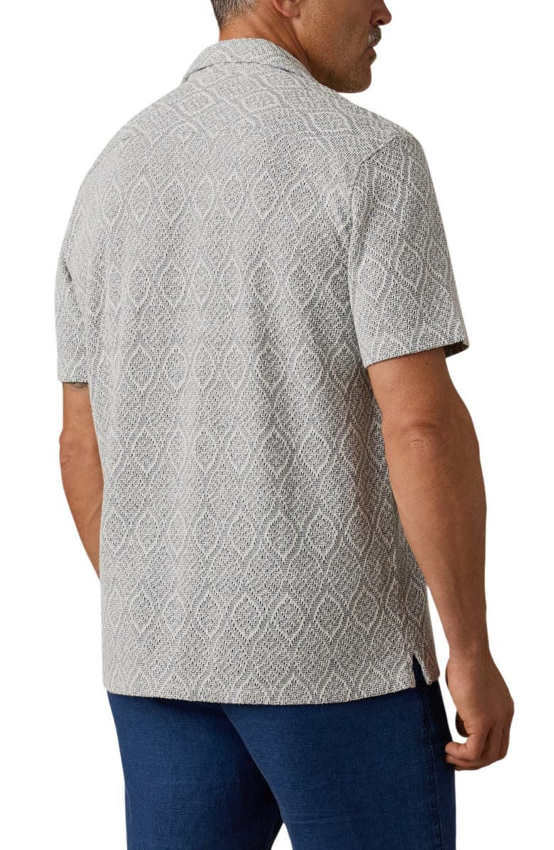 Faherty Oasis Camp Shirt, Alternate, color, Blue Island Medallion