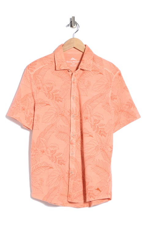 Floral Short Sleeve Button-Up Shirt