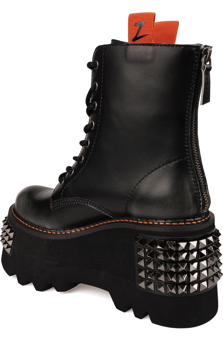 ZIGI Leysa Studded Platform Combat Boot, Alternate, color, Black