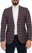 VELLAPAIS Plaid Sport Coat