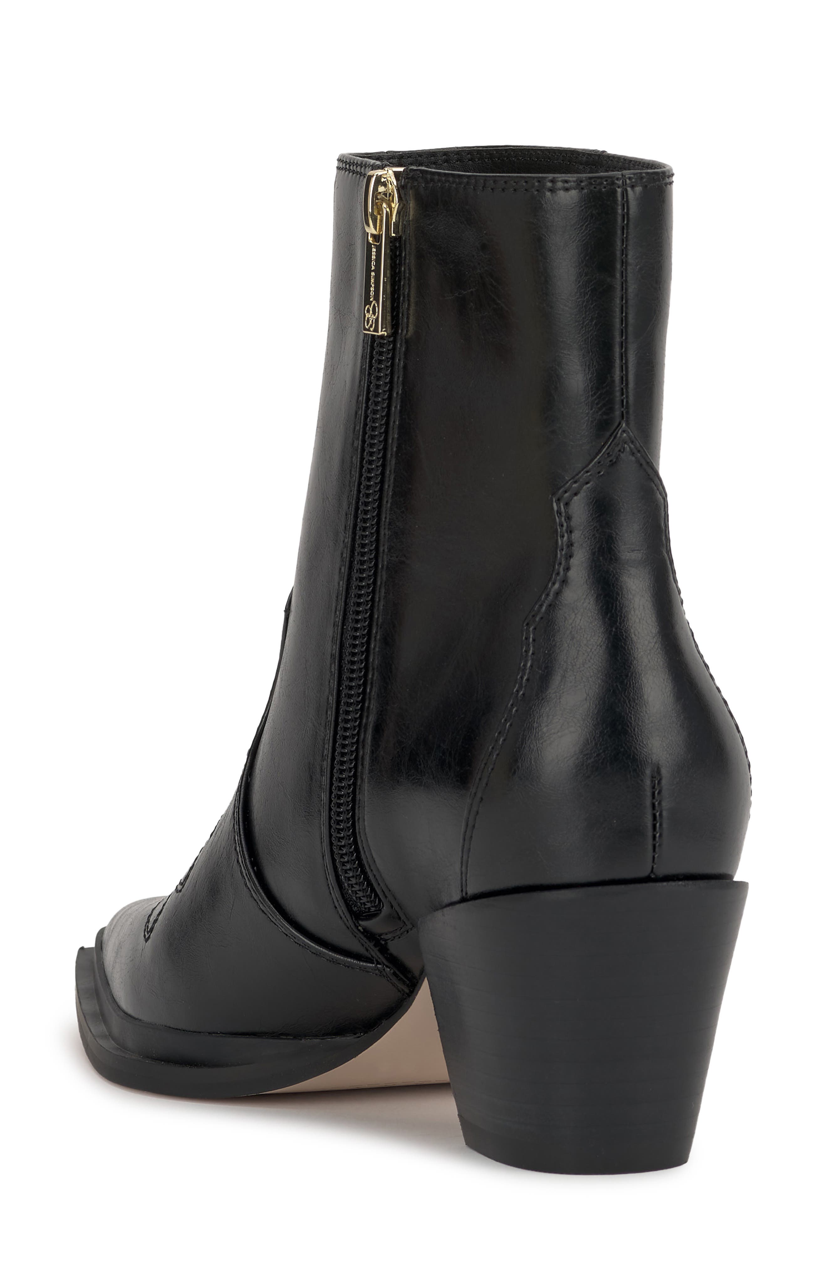 Jessica Simpson Helvona Pointed Toe Bootie, Alternate, color, Black