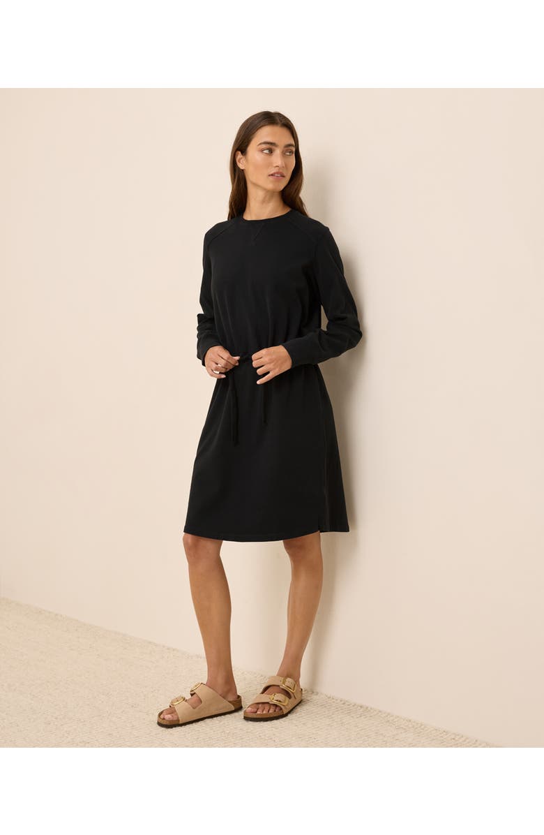 Pact Organic Cotton CloudKnit Sweatshirt Dress, Alternate, color, Black