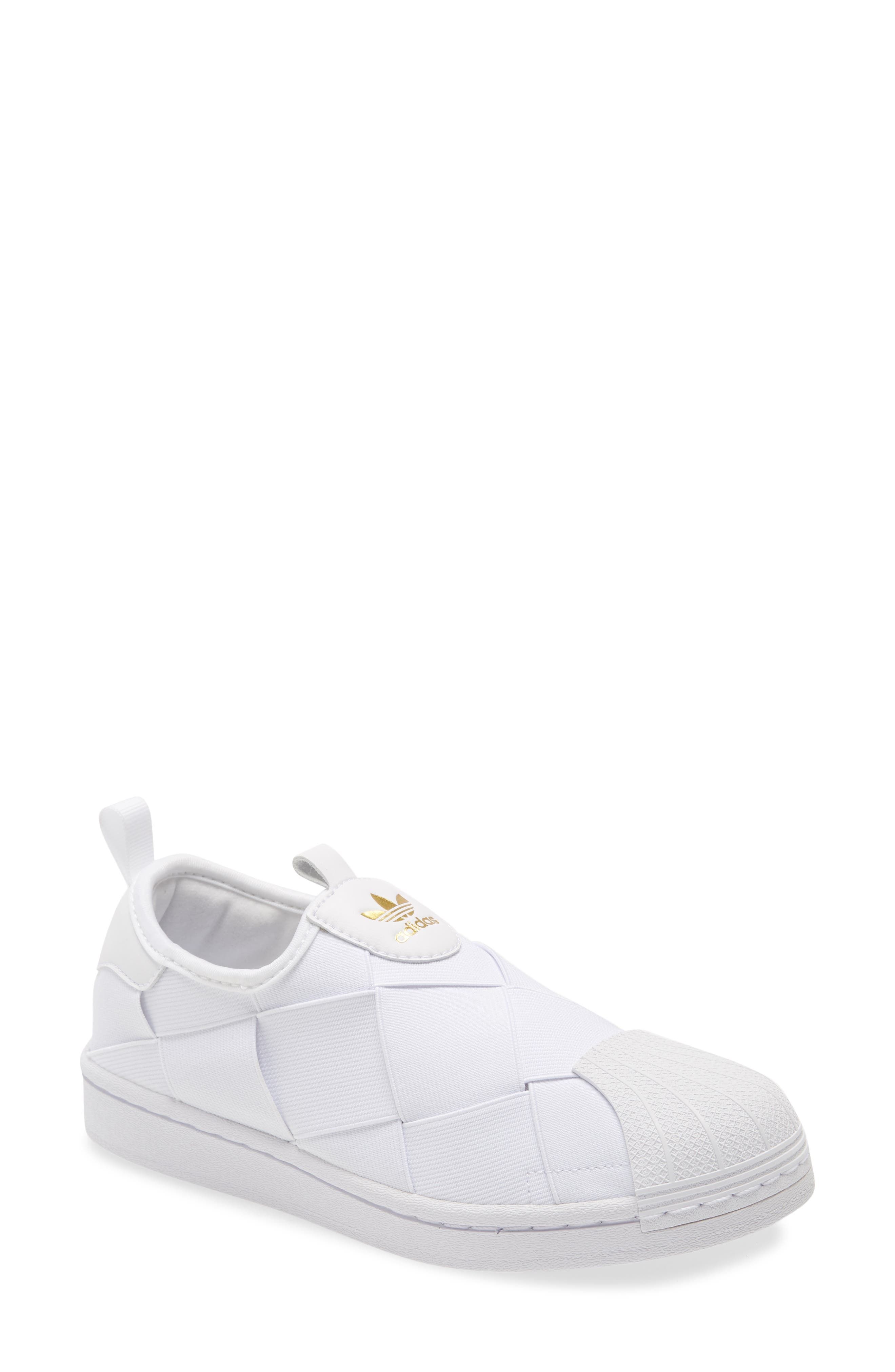 Superstar Slip-On Sneaker, Main, color, WHITE/ WHITE/ GOLD