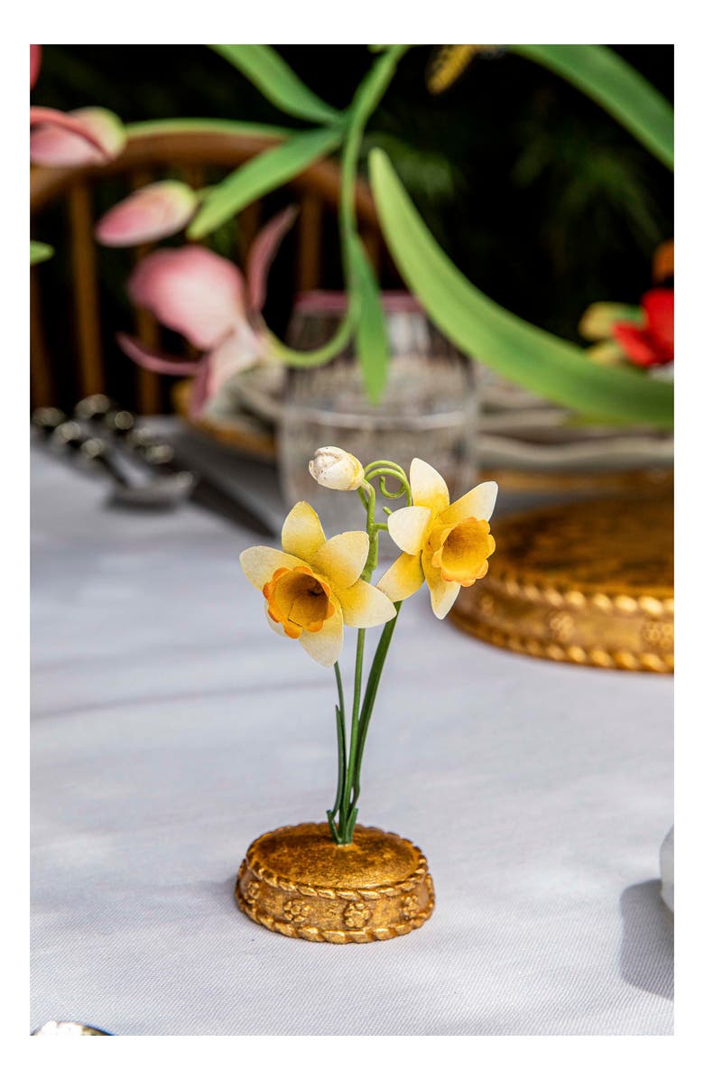 Juliska Meadow Walk Iris Place Card Holder, Alternate, color, Yellow