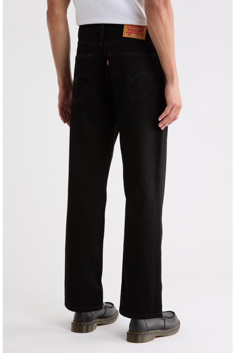 550 Relaxed Regular Rise Straight Leg Jeans, Alternate, color, BLACK 37743