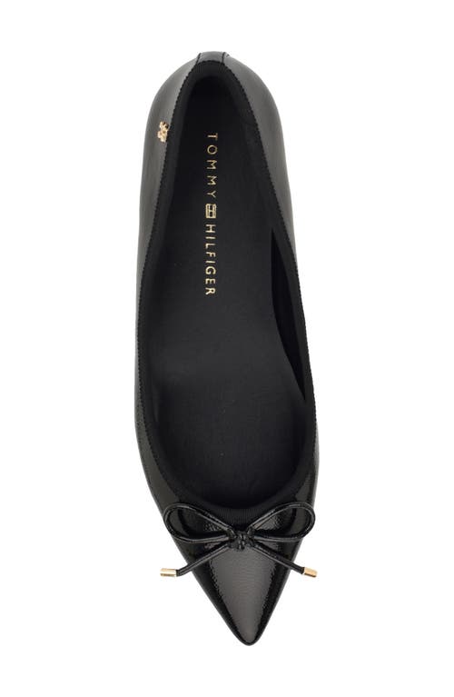Tommy Hilfiger Kimio Pointed Toe Flat In Black