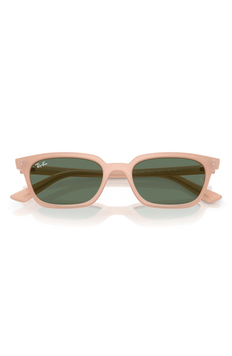 Ray-Ban 52mm Pillow Sunglasses, Alternate, color, Cloudy Pink / Dark Green
