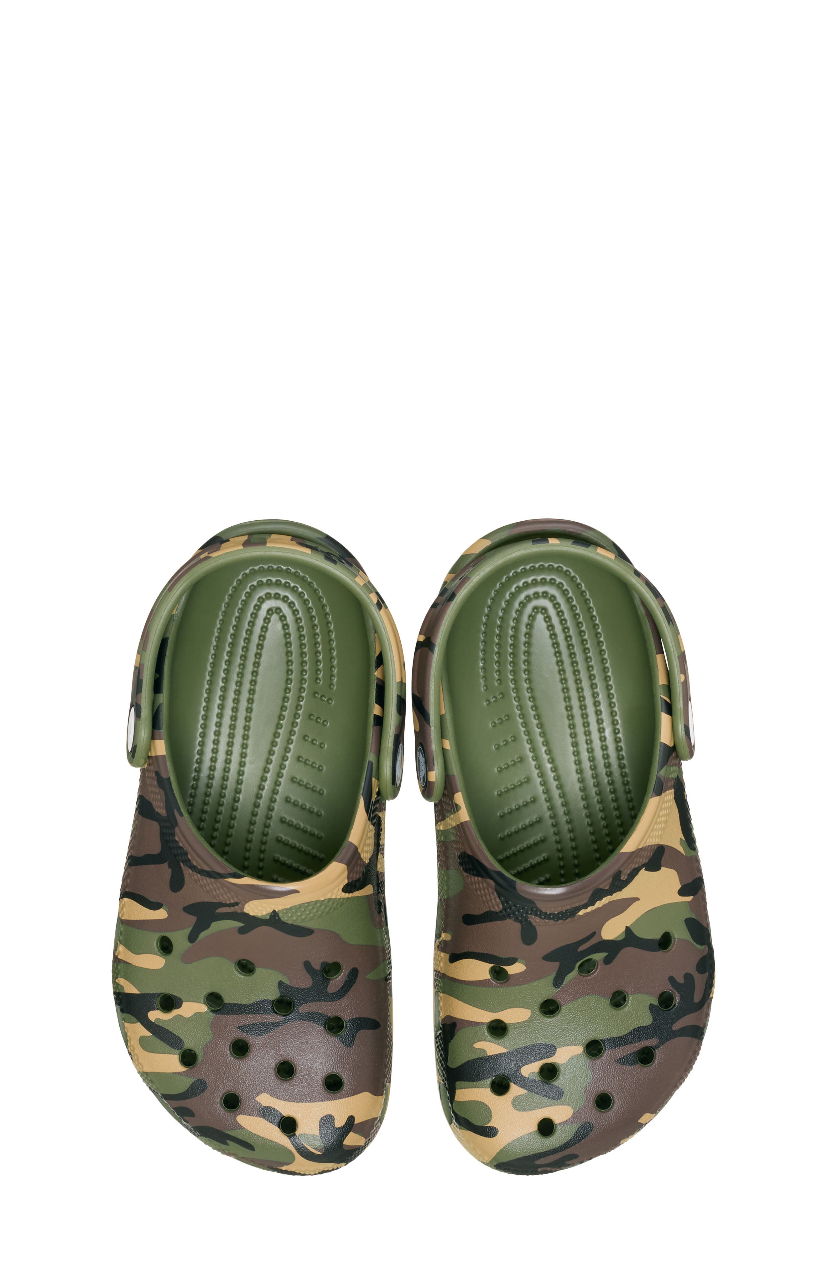Kids' Classic Camo Clog, Alternate, color, ARMY GREEN/ MULTI