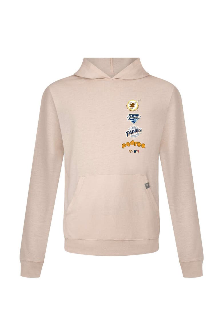 Men's Levelwear Cream San Diego Padres Base Line Pullover Hoodie, Alternate, color, Cream