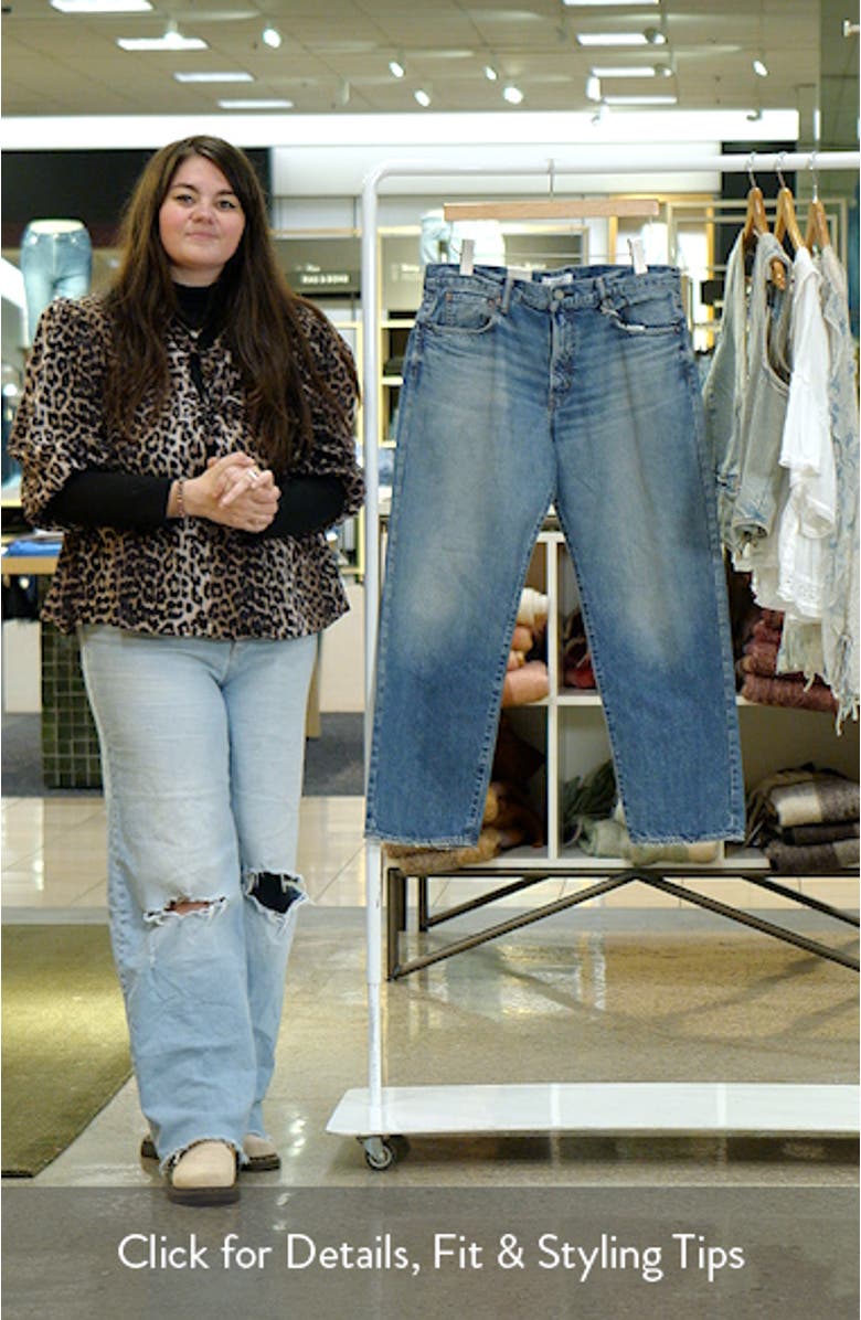 Vineyards Distressed Nonstretch High Waist Ankle Boyfriend Jeans, sales video thumbnail