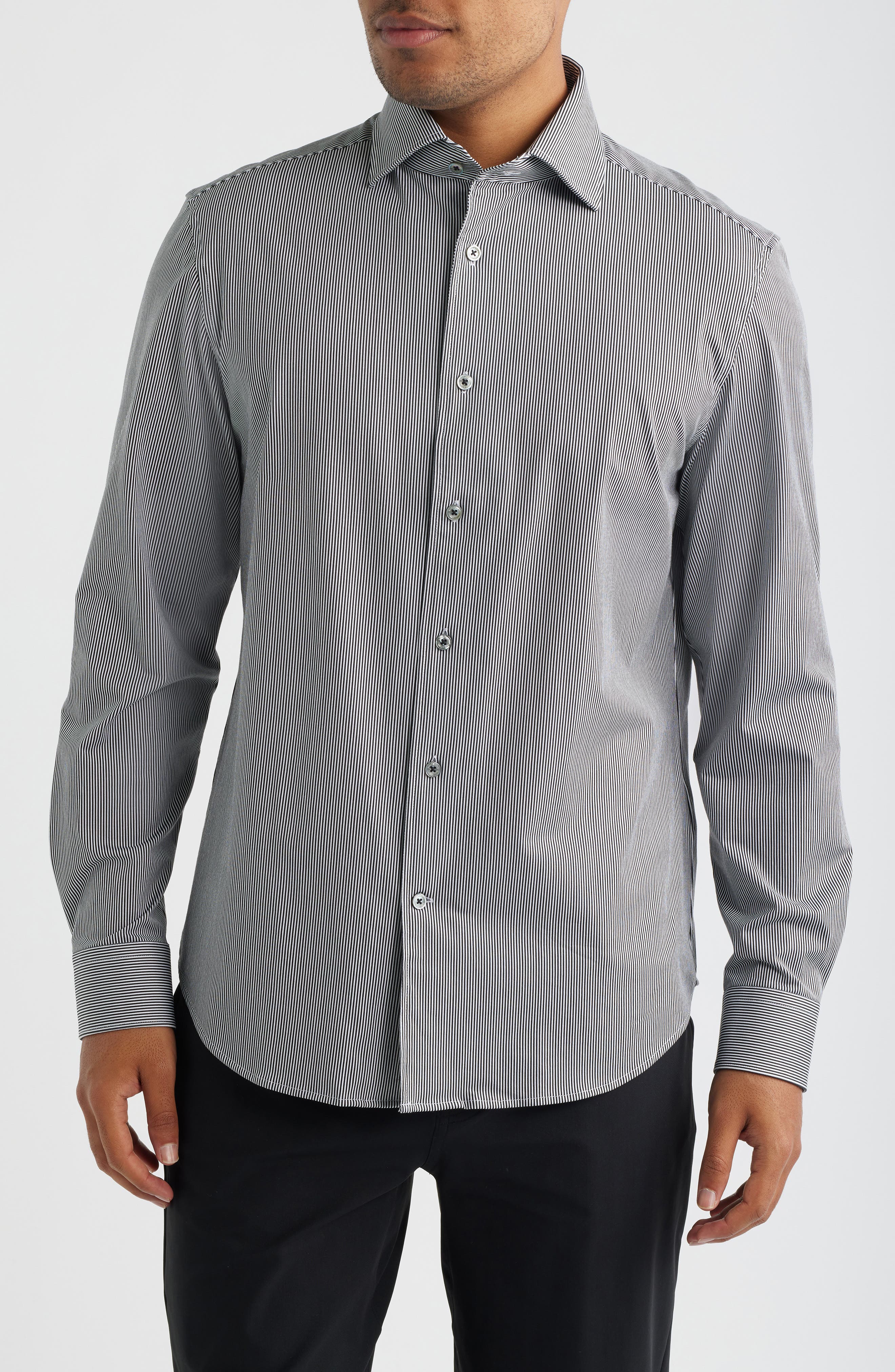 Devon OoohCotton Stripe Long Sleeve Button-Up Shirt