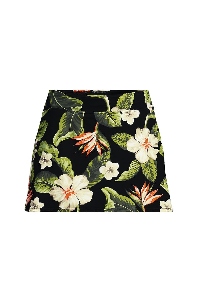Lands' End Swim Skirt Swim Bottoms, Alternate, color, Hibiscus Floral/Black