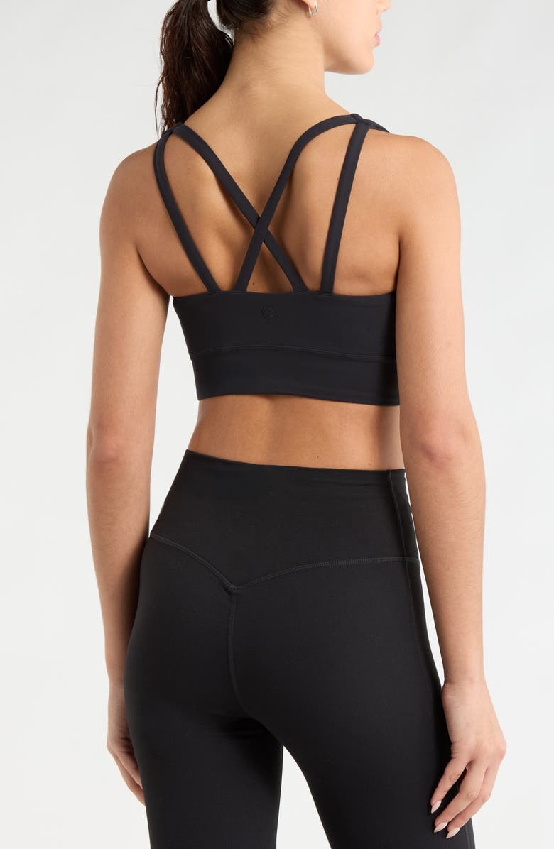 Zella Studio Luxe Sports Bra, Alternate, color, Black