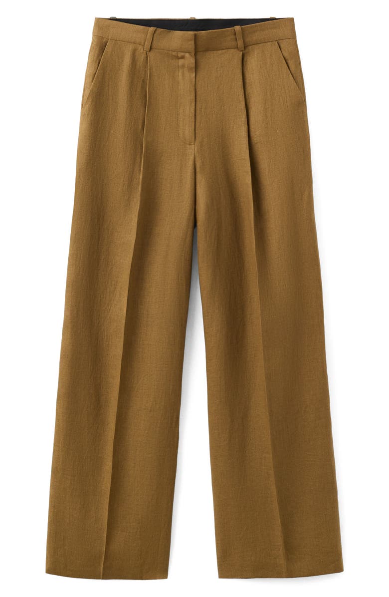 MANGO Linen Straight Leg Suit Pants, Alternate, color, 
