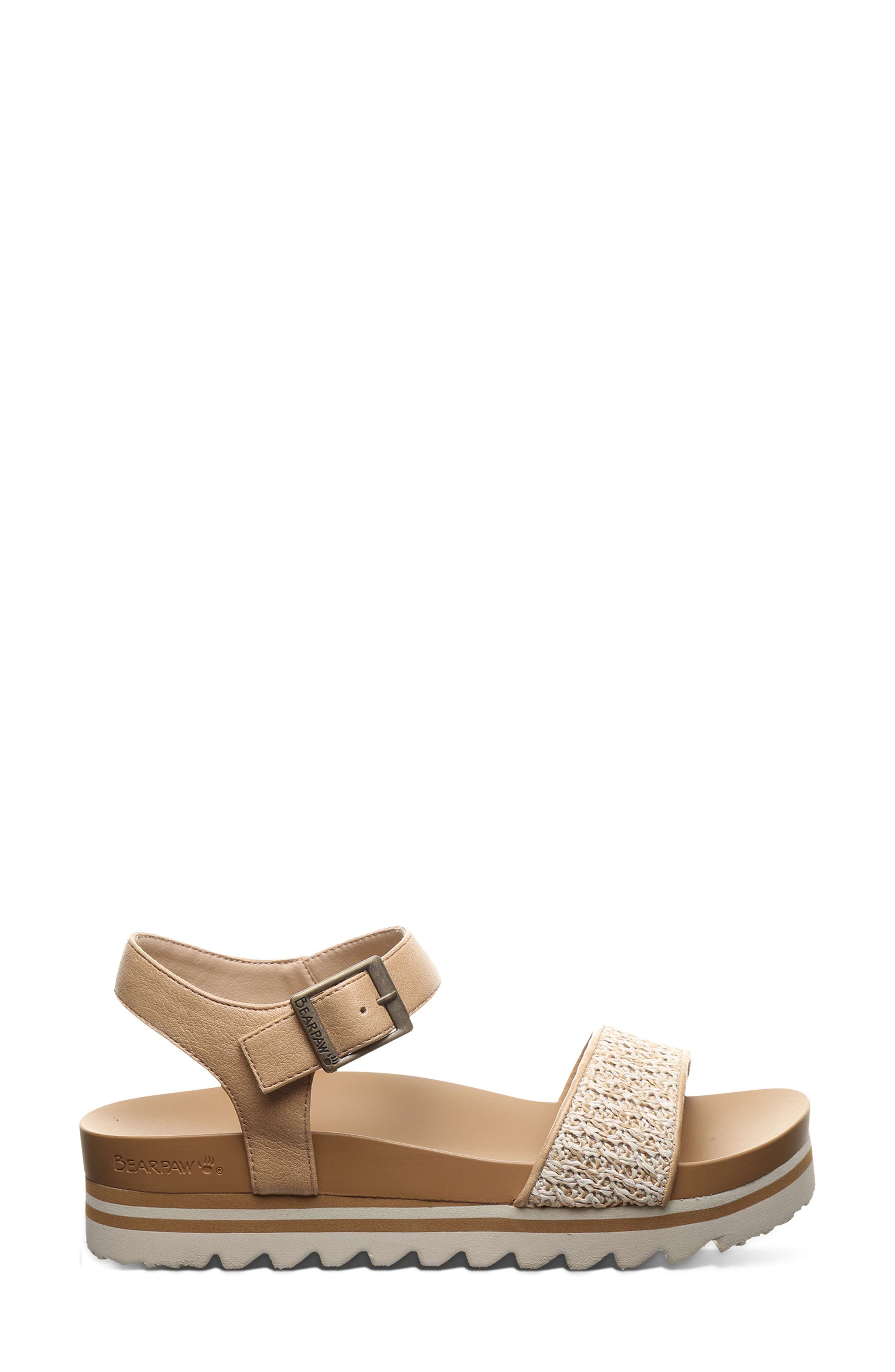 Orion Faux Leather Platform Sandal, Alternate, color, NATURAL