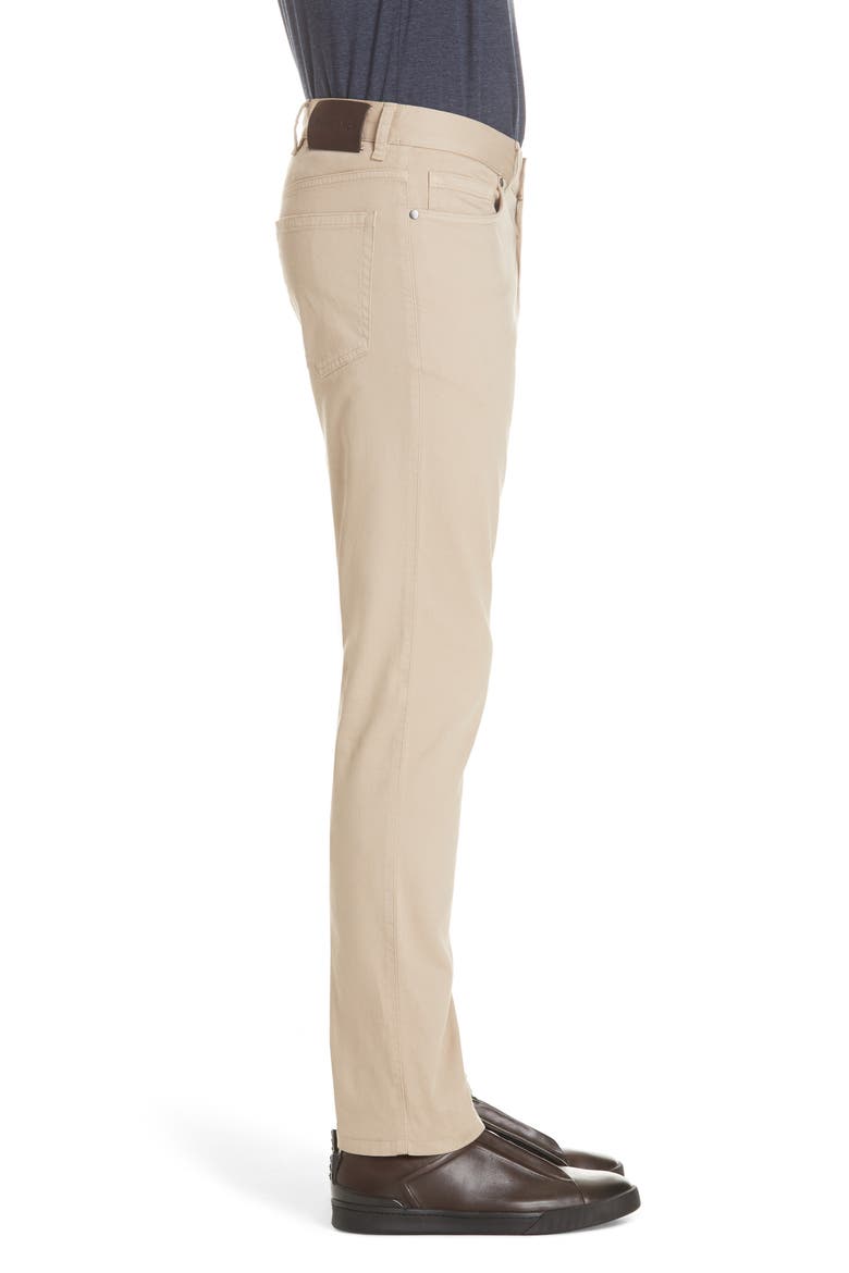 Stretch Cotton Five Pocket Pants, Alternate, color, LIGHT BEIGE