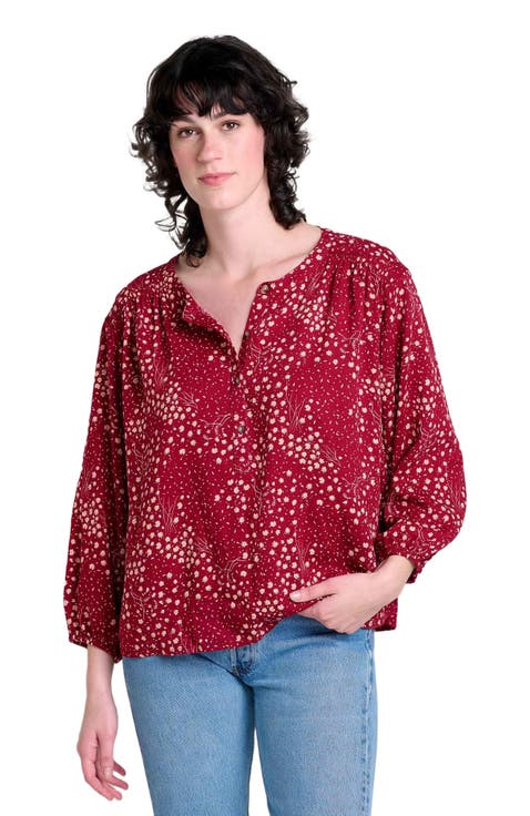 Manzana Long Sleeve Peasant Top