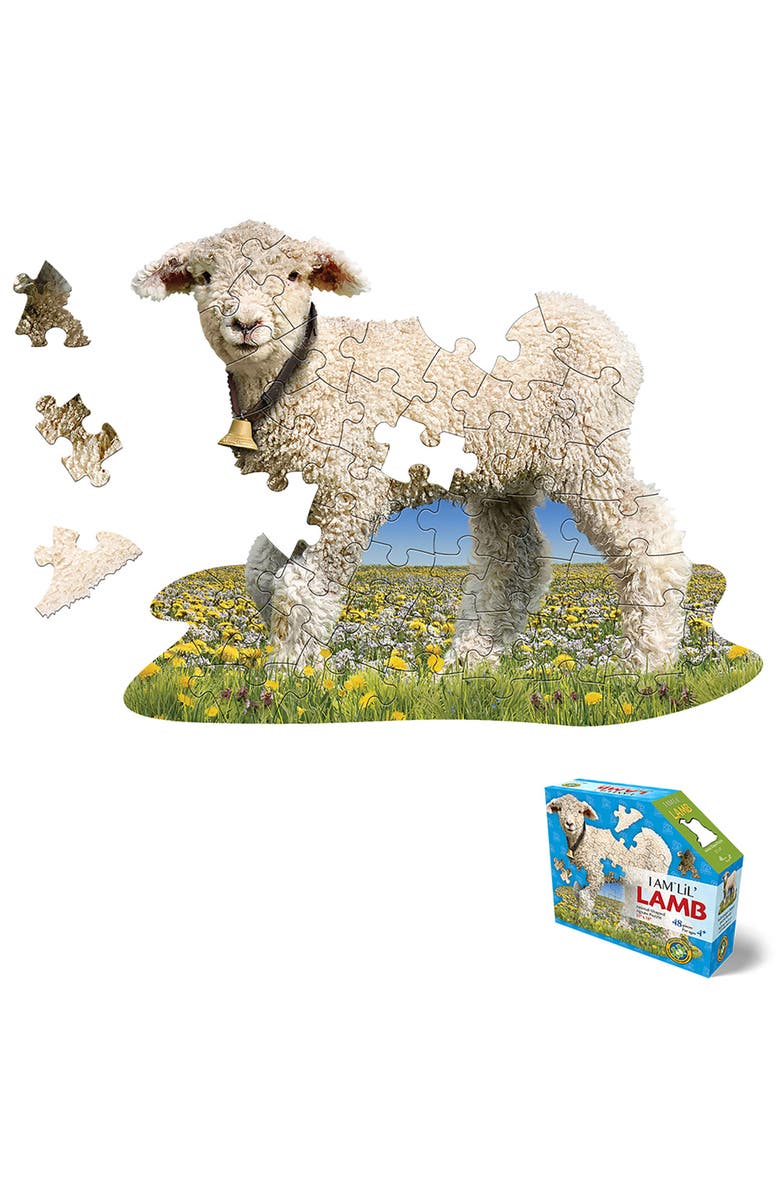Madd Capp I Am Lil Lamb 48 Piece Animal Shaped Puzzle, Main, color, Multicolored