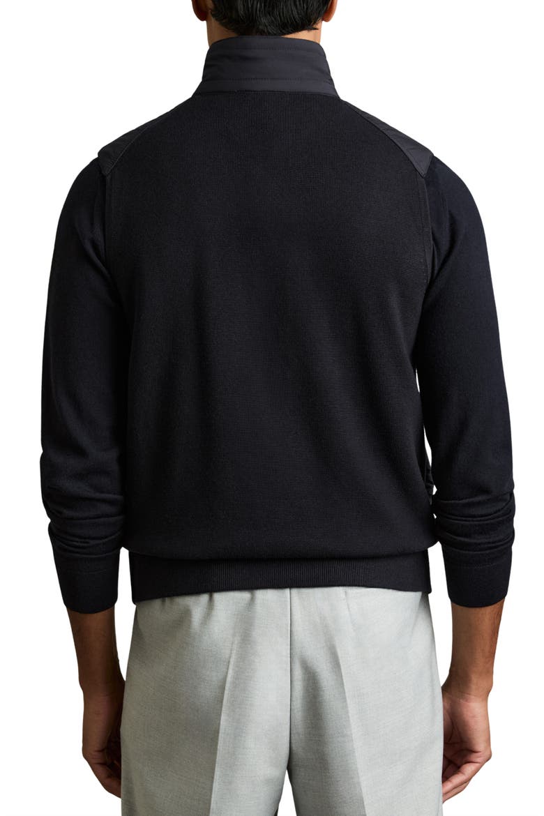 William Mixed Media Vest, Alternate, color, NAVY