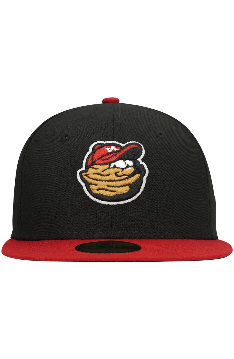 New Era Men's New Era Black Modesto Nuts Authentic Collection Team Home 59FIFTY Fitted Hat, Alternate, color, 
