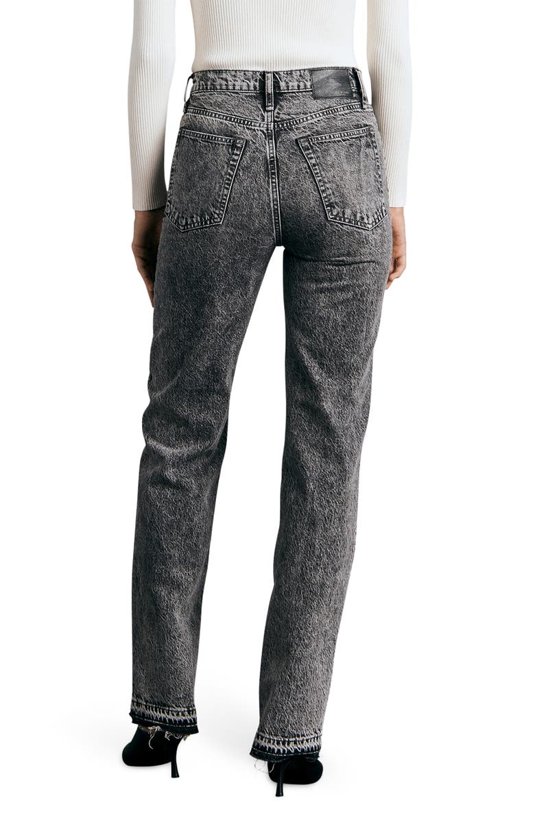 rag & bone Alex Acid Wash Straight Leg Jeans, Alternate, color, 