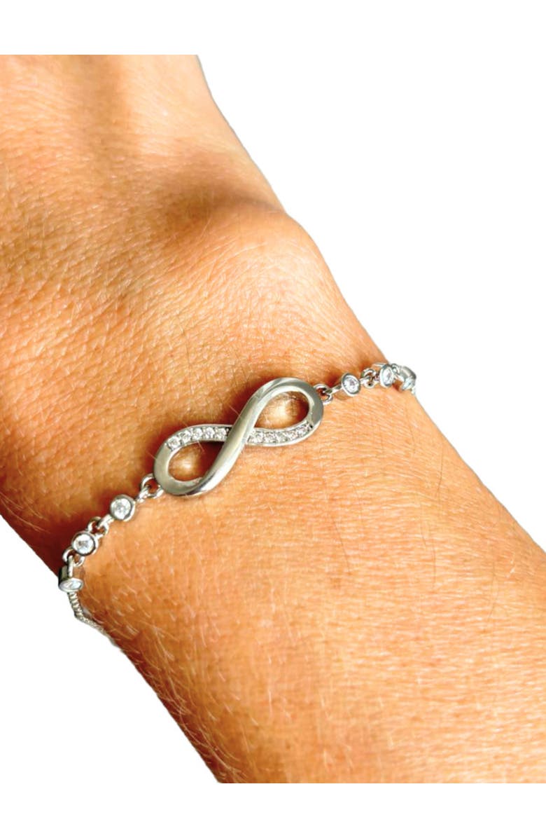 Hollywood Sensation Infinity Bracelet, Alternate, color, Silver