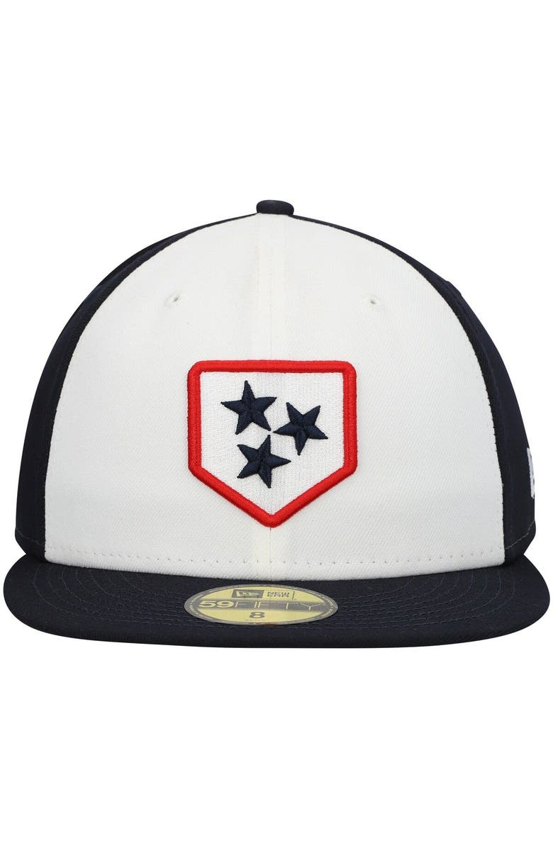 New Era Men's New Era White Nashville Sounds Authentic Collection Team Alternate 59FIFTY Fitted Hat, Alternate, color, White