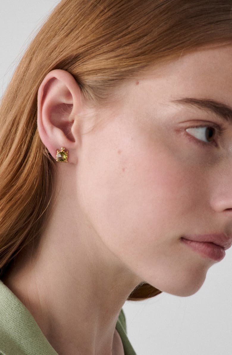 Kate Spade New York secret garden turtle stud earrings, Alternate, color, 