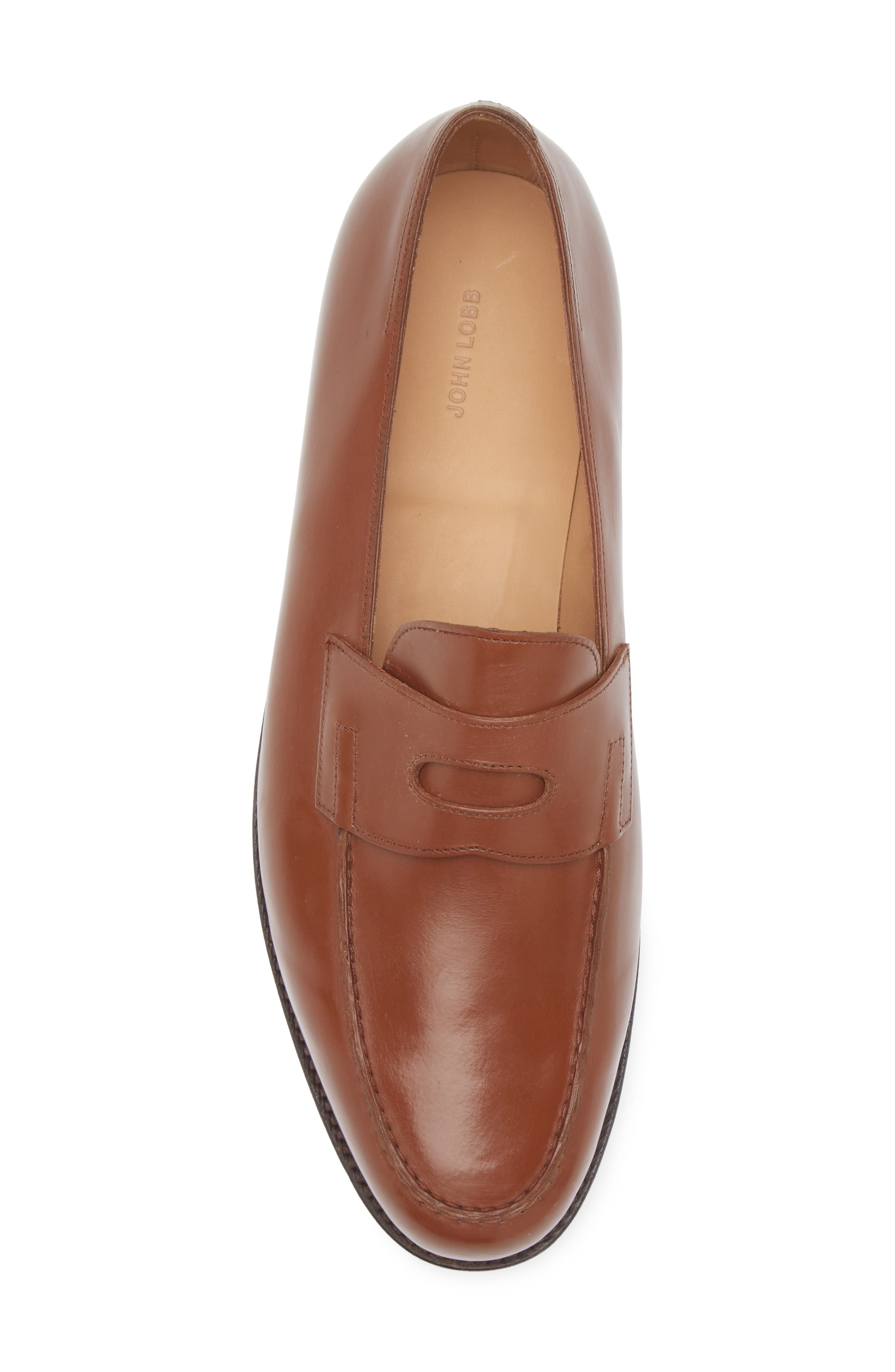 John Lobb Lopez Penny Loafer, Alternate, color, Parisian Brown