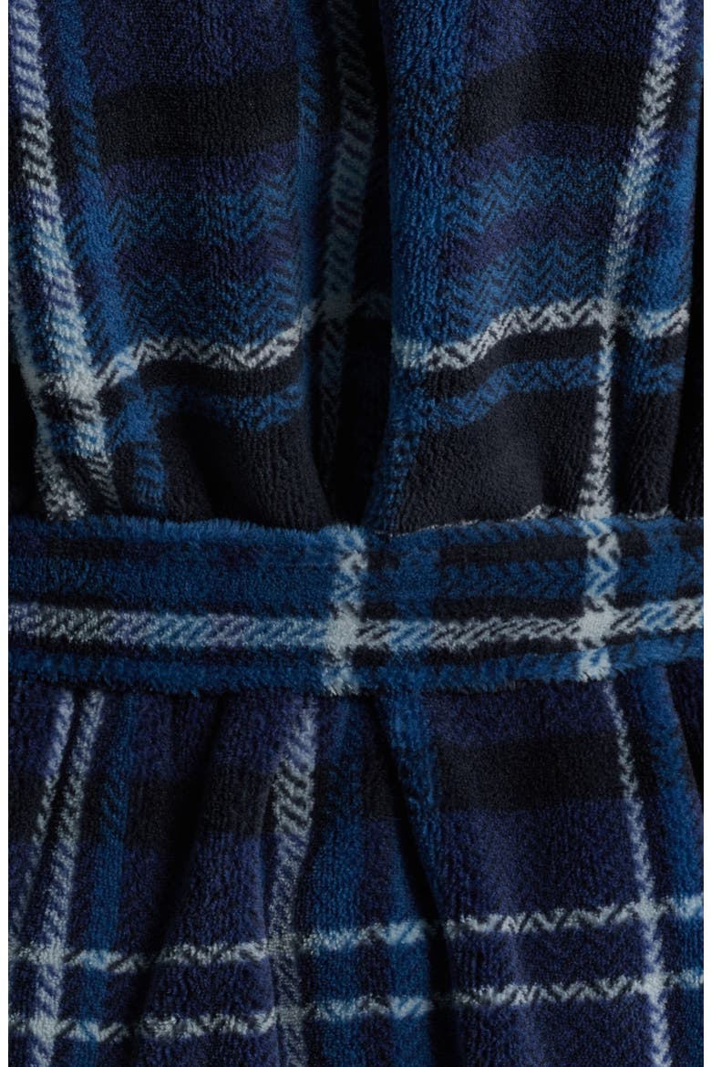 Smoky Mountain Plush Fleece Robe, Alternate, color, BLUE