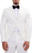 RON TOMSON Satin Embellished Tuxedo Jacket
