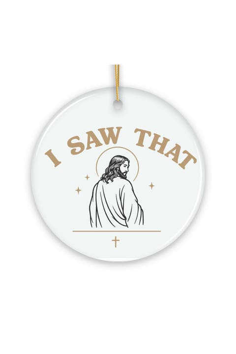 I Saw That Minimalist Line Art Ornament - Version 2