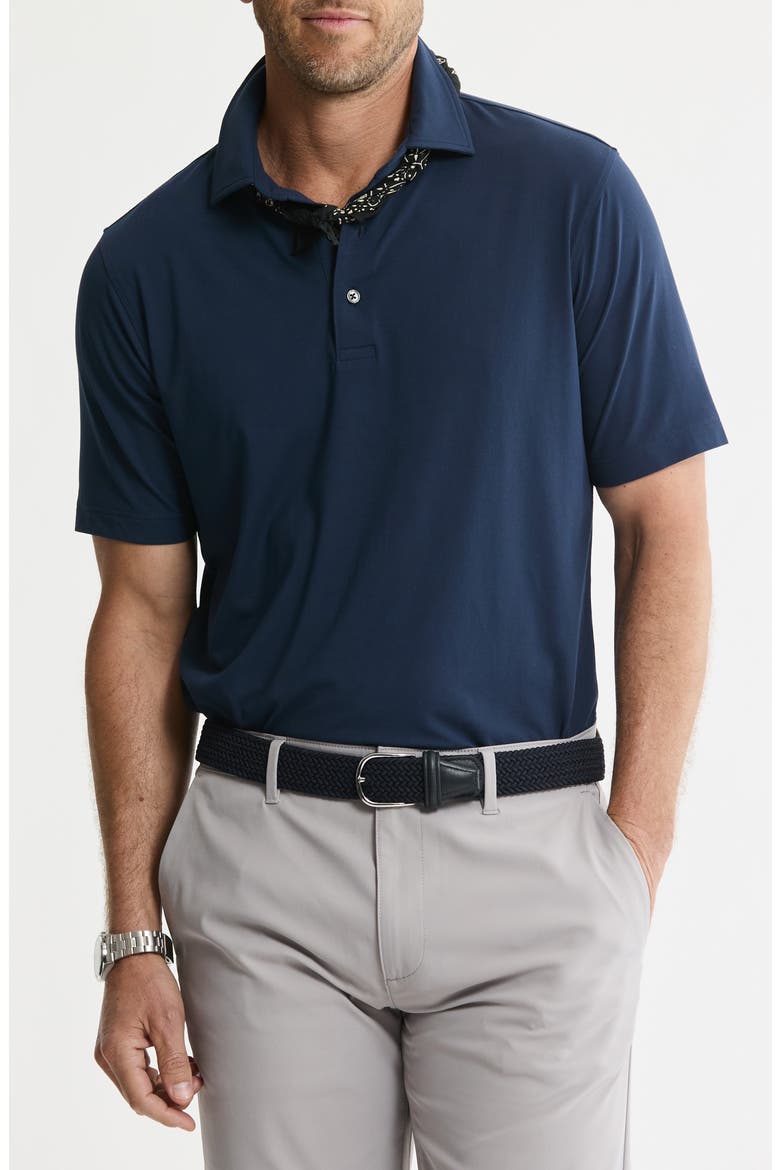 Performance Stripe Polo, Main, color, NAVY