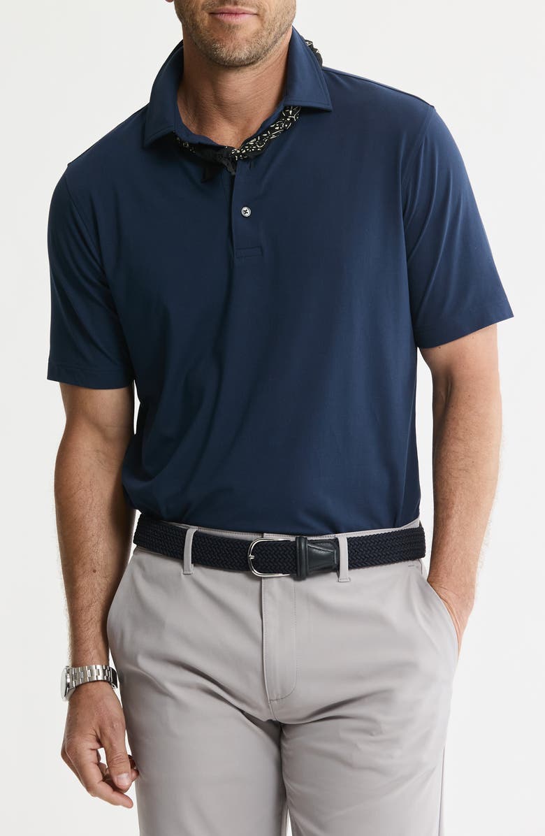 JACHS Performance Stripe Polo, Main, color, Navy