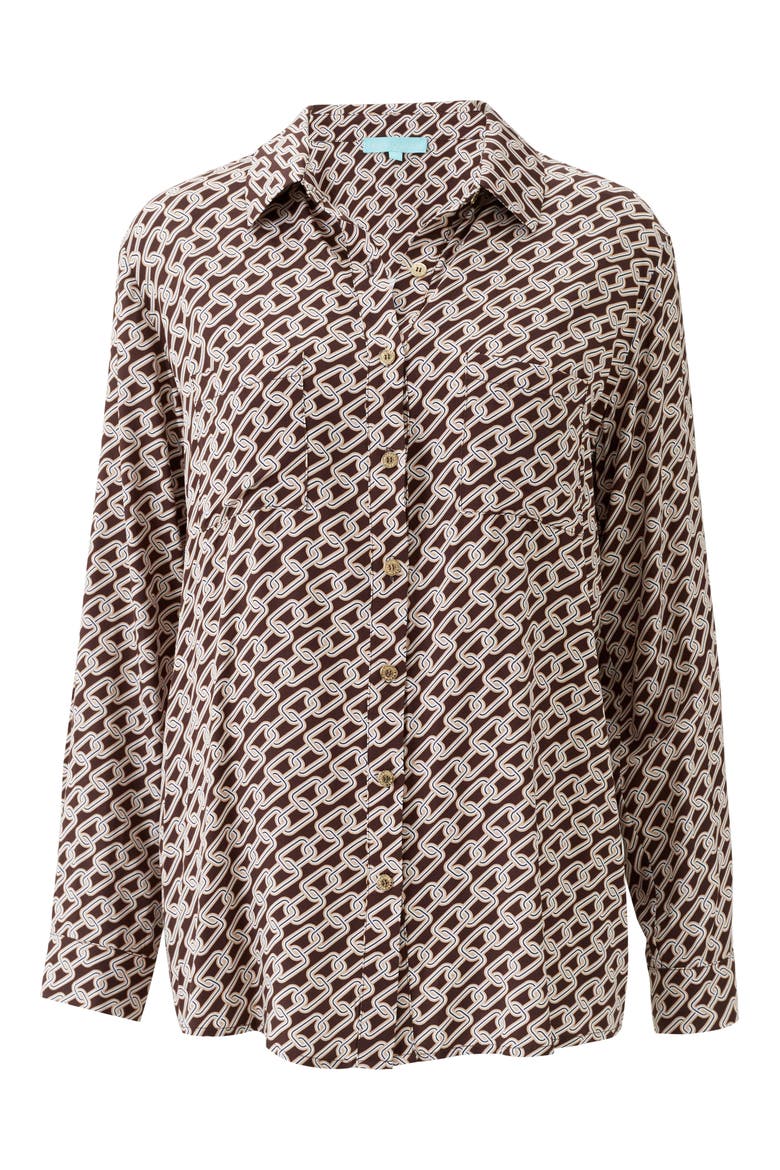 Millie Chain Cover-Up Shirt, Alternate, color, CHAIN