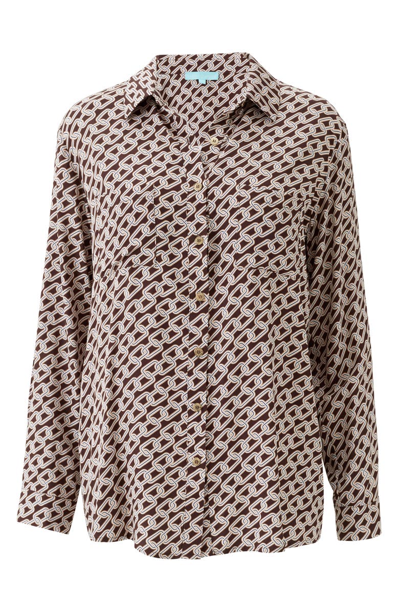 Melissa Odabash Millie Chain Cover-Up Shirt, Alternate, color, Chain